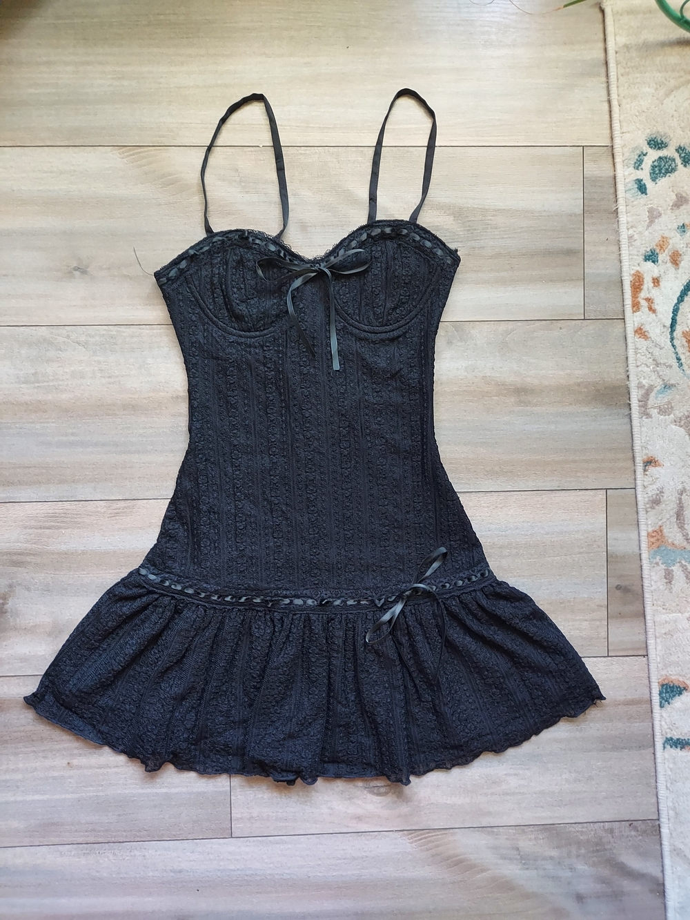Black Lace Mini Dress